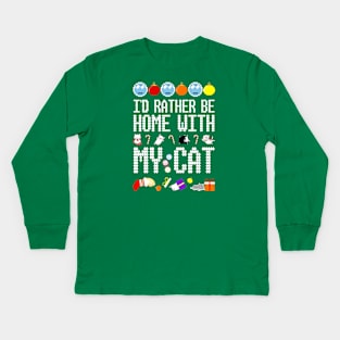 At the Holiday Party Like: I'd Rather Be Home With My Cat Kids Long Sleeve T-Shirt